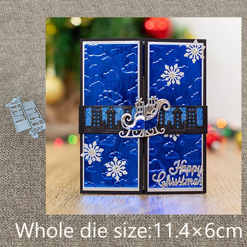 

New Design Craft Metal Cutting Die die cuts santa sleigh buckle decoration scrapbook Album Paper Card Craft Embossing die cuts