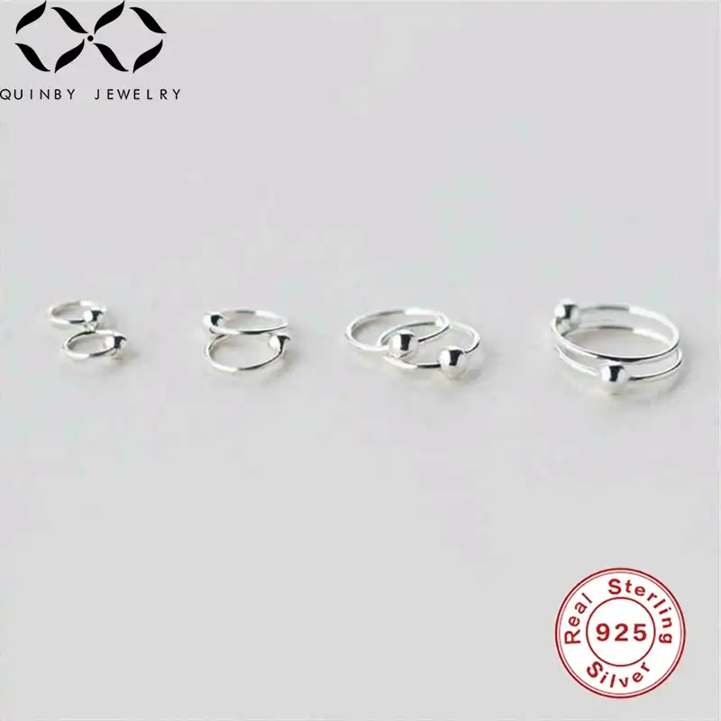 Куинби серьги из стерлингового серебра 925 пробы для женщин небольшие кольцевые серьги на подарок девочке вечерние серьги с ушной костью aretes женские кабельные линии серьги-обручи Q5