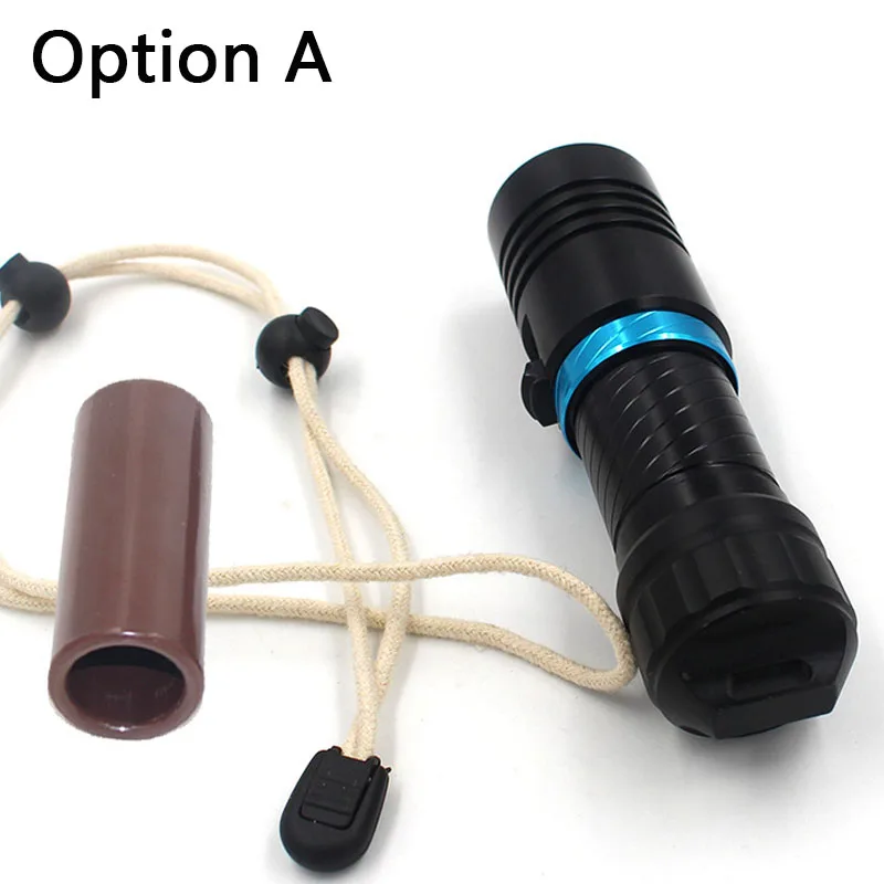 Litwod Z20D68 5000LM XM-L2 U3 underwater 80 Meter Diving LED Flashlight Torch Lamp Light For Camping working Run time 20h - Испускаемый цвет: Option A