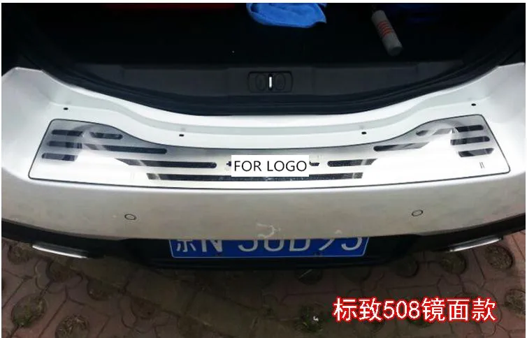 Подходит для 2011 2017 PEUGEOT 508 защита заднего бампера Шаг Панели загрузки крышки