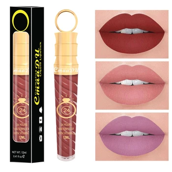 

Matte Liquid Lipstick Waterproof Long Lasting Sexy Pigment Nude Red Glitter Lip Gloss Tint Stain Makeup Beauty Cosmetics