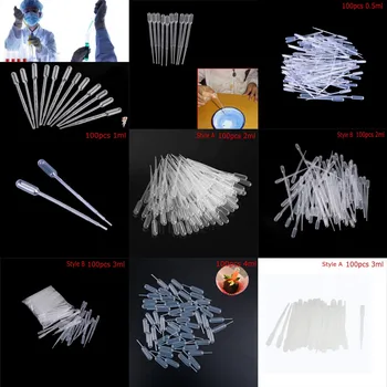 

100PCS/Lot 1ML Transparent Pipettes Disposable safe Plastic Eye Dropper Transfer Graduated Pipettes Eye for School Lab Supplies
