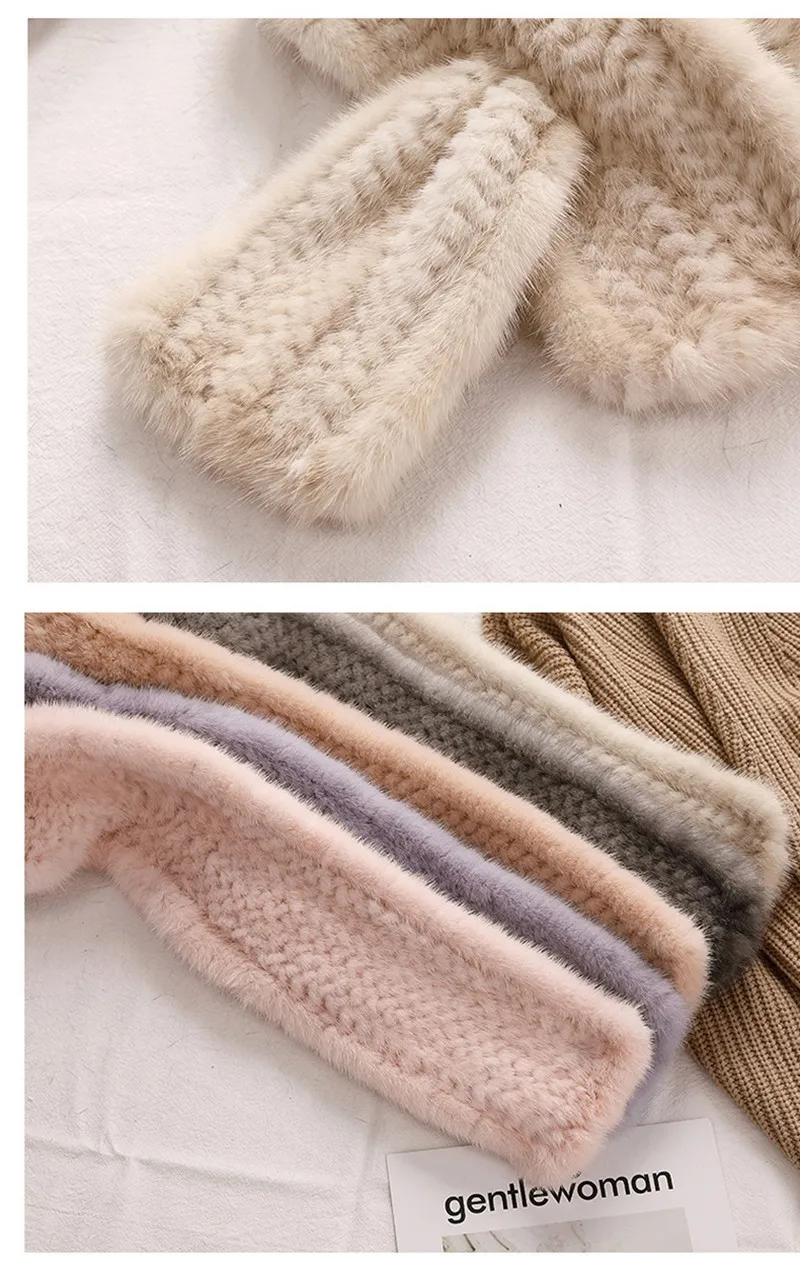 Glaforny корейский женский норка трикотаж шарф осень и зима женский утолщенный теплый меховой шарф двойной крест шейный платок