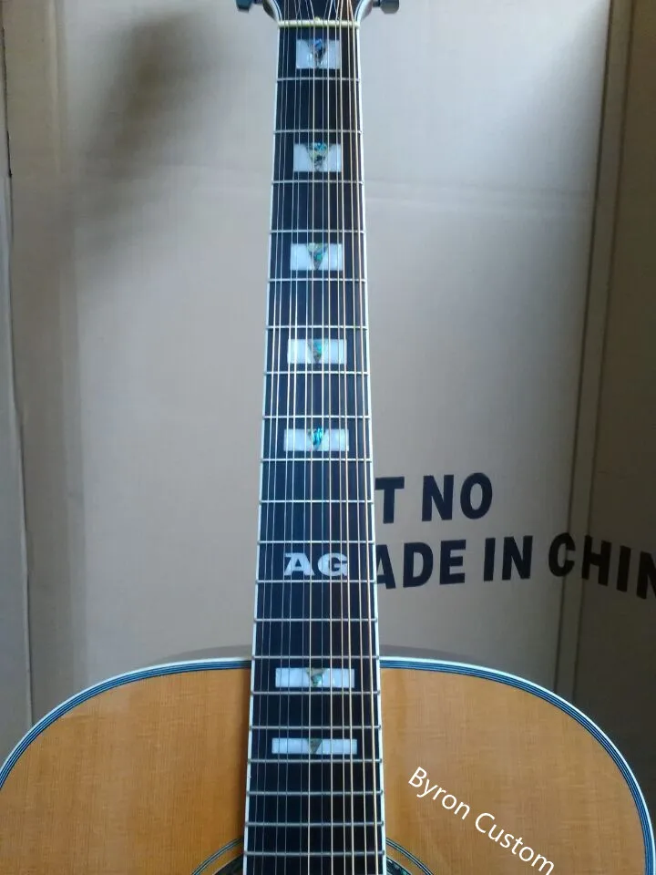 ebony F512 гитара для левшей jumbo 12 струн акустическая электрическая солидная гитара guild стиль Левша Акустическая гитара