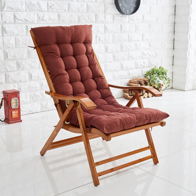 

Modern Foldadble Bamboo Garden Chair Recliner Reclining Back Indoor/Outdoor Balcony Furniture Chair For Patio Porch Balcony Deck