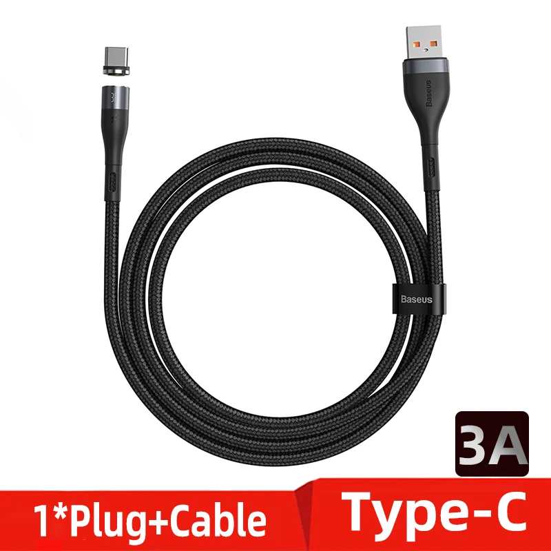 hdmi to phone Baseus Magnetic USB Cable For iPhone Samsung Huawei Fast Charging Magnet Charger USB Type C Cable Mobile Phone Micro Cord Wire iphone to tv cable Cables