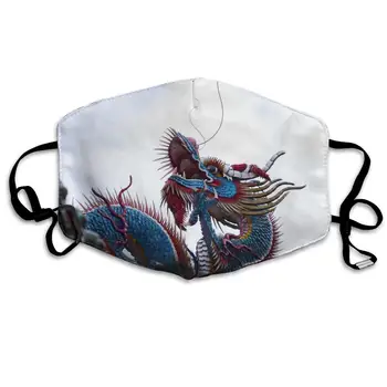 

Mouth Mask Dragon Print Masks - Breathable Adjustable Windproof Mouth-Muffle, Camping Running for Women and Men