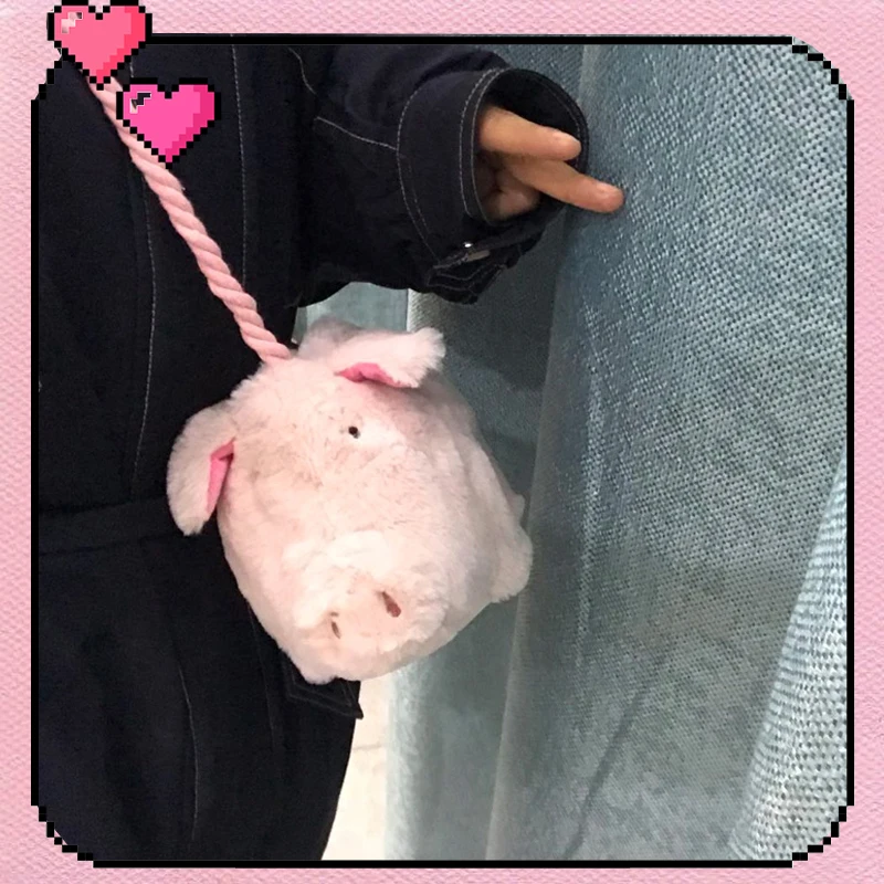 20 см розовая поросенок сумка через плечо мягкий плюшевый рюкзак милый мультяшный поросенок детская игрушка-животное плюшевый рюкзак для девочек уличные сумки подарки