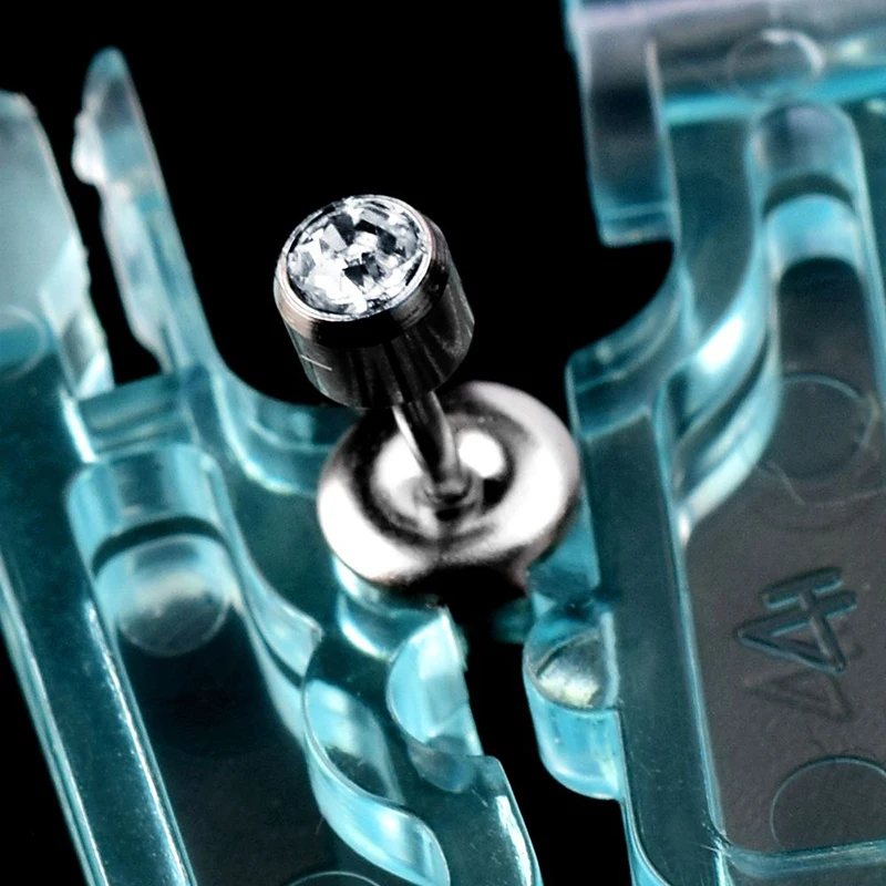 BOLUOYIN 3pcs Painless Disposable Healthy Asepsis Ear Piercing Gun Pierce Tool Blue Kit No Pain Ear Piercing Tattoo Tools