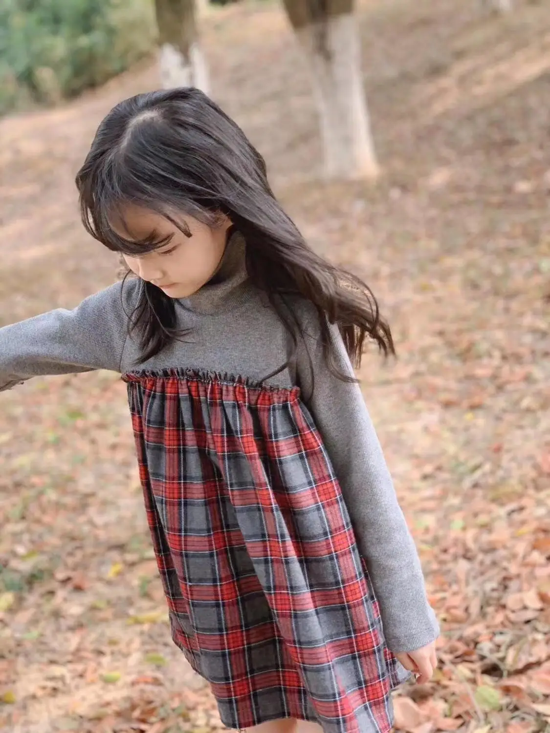 Г., зимнее платье в клетку с принтом для девочек вязаные вечерние платья принцессы с высоким воротником для девочек Эксклюзивное платье для девочек 3, 4, 6, 8, 10, 12 лет