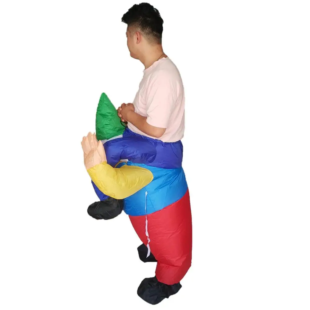 Christmas Inflatable Santa Claus Costume for Adults Cosplay Party Halloween Carnival Purim Outfits Women Men Fancy Dress Rider