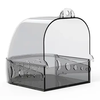 

Multifunction Hanging Bird Bath Cage Adjustable Large with Clear View Transparent Pet Parrot Bath Household Practical
