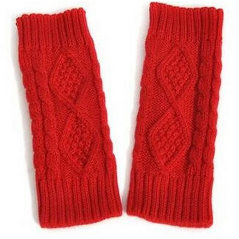 5 шт./лот осень-зима парные короткие теплые вязаные перчатки Симпатичные рукавицы