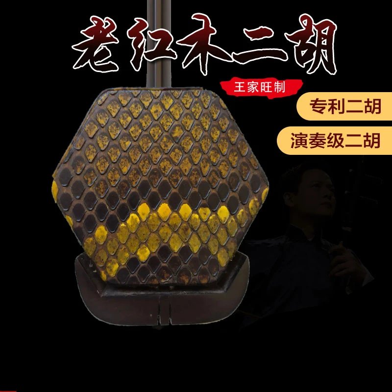 Old Redwood Erhu, Rosewood, Python Skin, Professional Chinese Instrument, Instrument Accessories