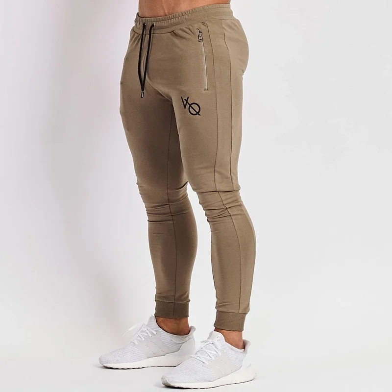

Joggers Sweatpants Mens Slim Casual Pants Solid Color Gyms Workout Cotton Sportswear Autumn Male Fitness Crossfit Track Pants