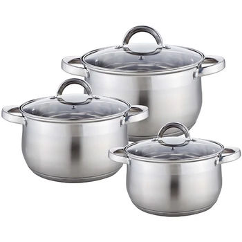 

A Set Of pans stainless steel Webber BE-617/6, 6 items