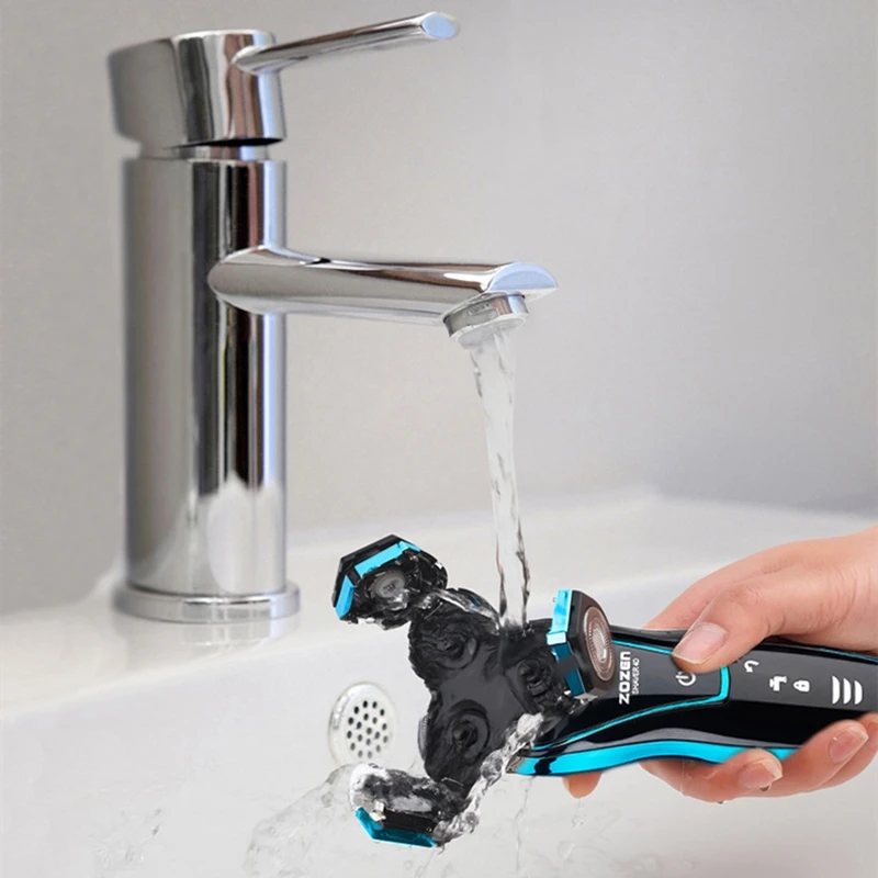 Online Schnelles Verschiffen Männer Elektrische Rasierer Wiederaufladbare Elektrische Rasiermesser Rasieren Maschine Bart Trimmer Waschbar Nass Trockenen Wasserdicht