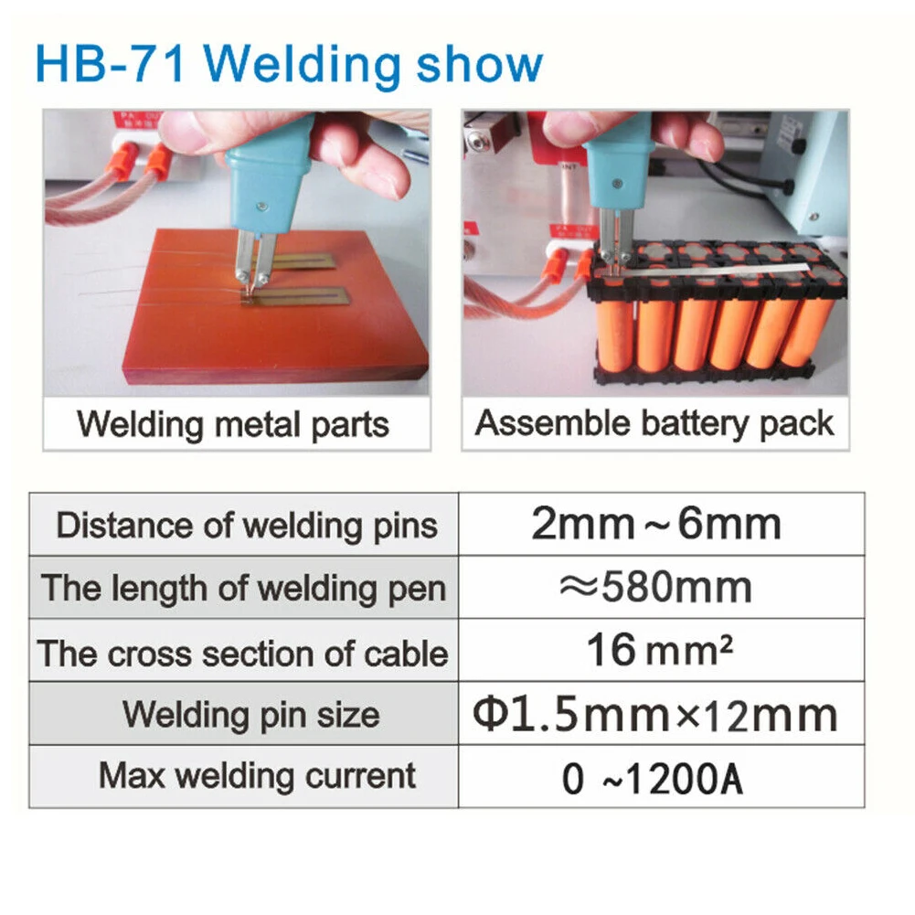 

HB-71A Small Durable Practical Tools Spot Welding Pen Battery Adjustable Distance Hardware Button O Type Copper Wire Handheld