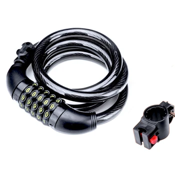 

Bike Lock 5 Digit Code Combination Bicycle Lock Bicycle Security Lock Bicycle Equipment MTB Anti-theft Ring Lock 2020 New