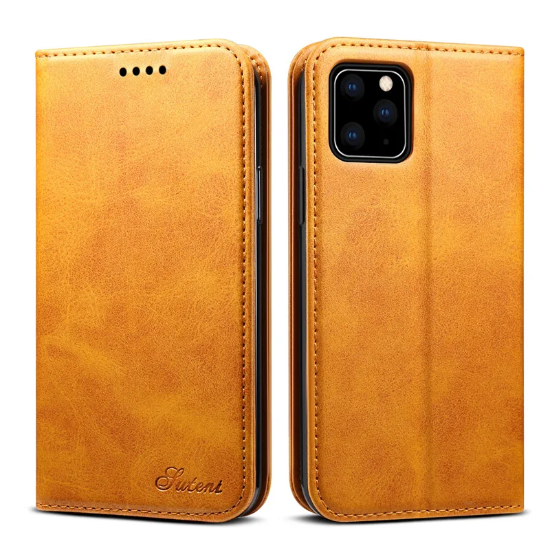 Кошелек кожаный чехол для Apple IPhone 11 Pro X XS XR Max Ретро слот для магнитных карт флип чехол для IPhone 6S 7 8 Plus
