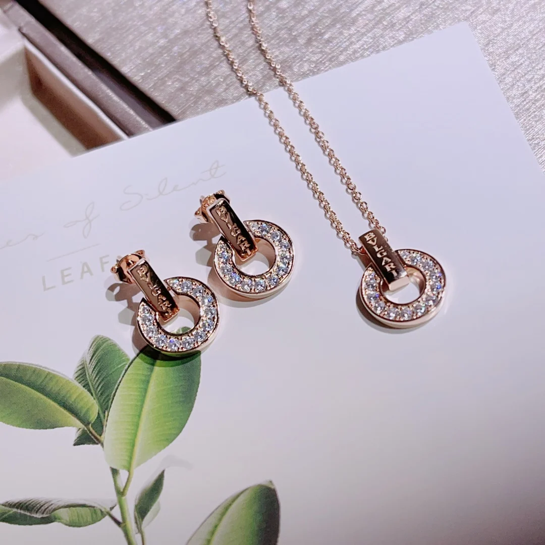 Earrings Women For BV Design Cubic Zirconia Bangles Luxury Designer Fashion High Quality Brand Rose Gold New Year Gift | Украшения и