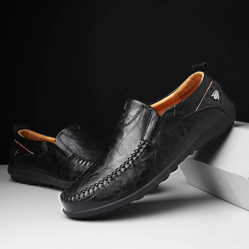 Leather Men Breathable Male Driving Italian  Shoes
