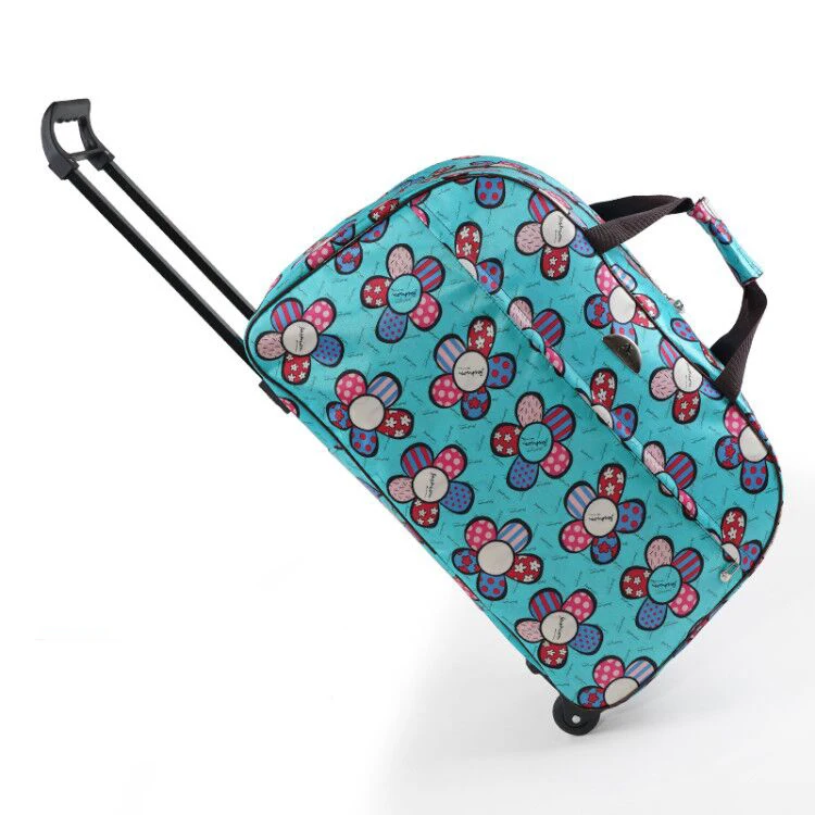 JULY'S SONG Luggage Bag Travel Duffle Trolley bag Rolling Suitcase Trolley Women Men Travel Bags With Wheel Carry-On bag - Цвет: 24