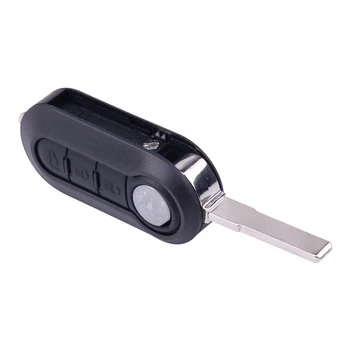 

Remote Key Fob Case With 433MHZ Chip Car Black PCF7946AT Fit For Fiat 500 Doblo Grande Florino Punto Qubo