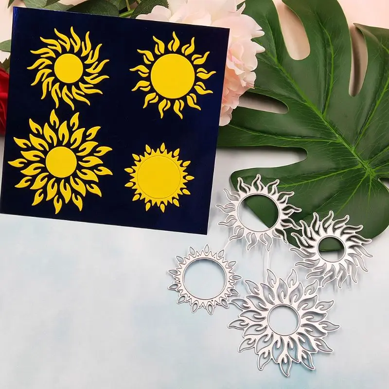 

1 SET Sun Shaped Metal Cutting Dies Stencil DIY Scrapbooking Album Stamp Paper Card Embossing Craft Decor