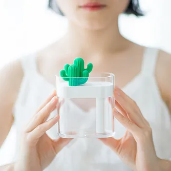 

Cactus Mini USB Night Light Humidifier Office Desk Bedroom Silent Spray Portable Gift
