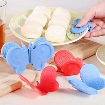 

1 Pcs Butterfly Shaped Silicone Anti Scald Devices Butterfly Design Microwave Oven Mitts Anti Scald Clip Device Kitchen Tools