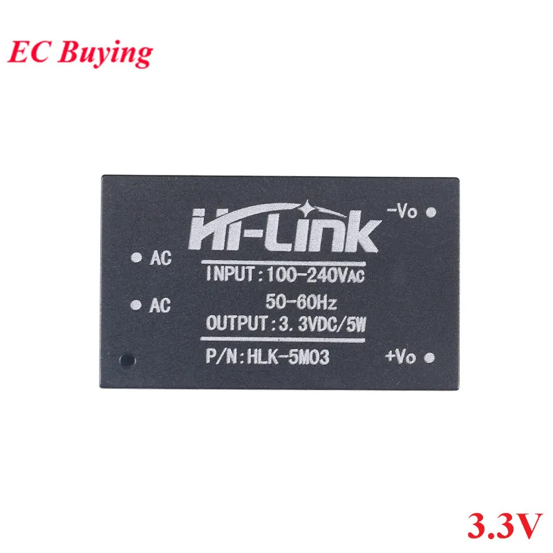 HLK-5M03 HLK-5M05 HLK-5M12 HLK-5M24 AC-DC 220V 5V 3,3 V 12V 24V 5 Вт 5V700mA Питание модуль переменного/постоянного тока, стабилизированный понижающий модуль - Цвет: HLK-5M03(3.3V)