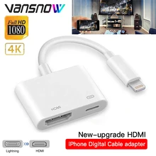 1080P аудио и видео HDMI кабель адаптер для Apple lightning порт 8Pin к HDMI цифровой AV конвертер для hdmi iPhone IPad iOS 11 10