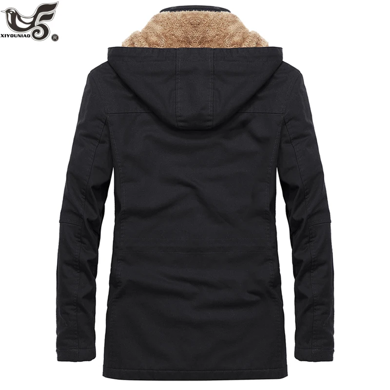 Kopen Nieuwe Militaire Dikke Warme man Jas Winter Parka Casual Katoen Gewatteerde Jas mannelijke Multi Pocket bont hoodies mannen jas parka Hombre