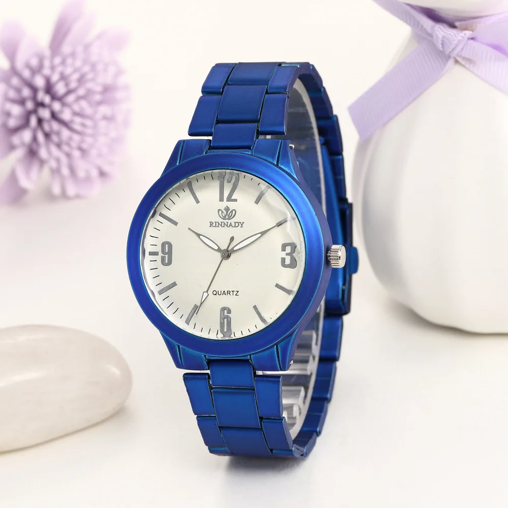 

Hot Sales Watch Four With Numbers Color Steel Belt Fashion Watch Women's Fashion Accessories Table