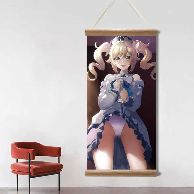 Genshin Impact Poster Barbara Ganyu Xiao Sexy Anime Picture Wall Canvas Posters Art Game Scroll Paintings for Living Room Decor HXSU009001