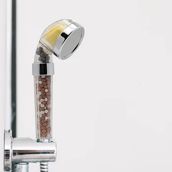 

SPA Shower Nozzle Pressurized Sprinkler Water Saving Negative Anion Shower Head Rain Shower Head Handheld Set