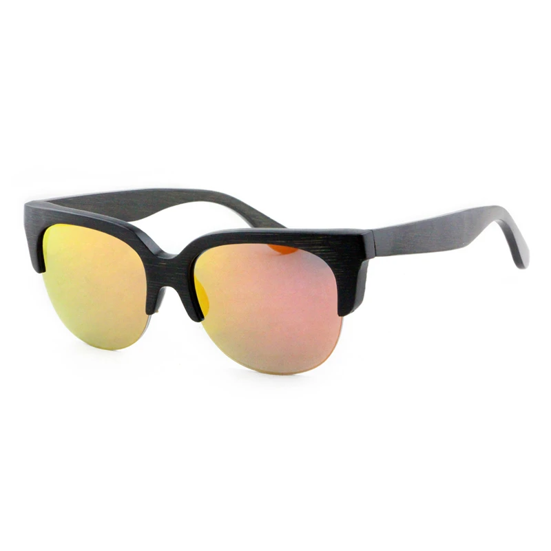 

bulk 90s party celebrity cool custom designer brand high quality semi rimless bamboo sunglasses glasses for men