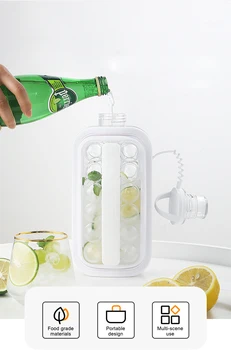 

Silicone Ice Cube Tray DIY Ice Cream Mold Kitchen Ice Cube Maker Kettle 2 In 1 Portable Cooler Ice Cube Bag Storage Container