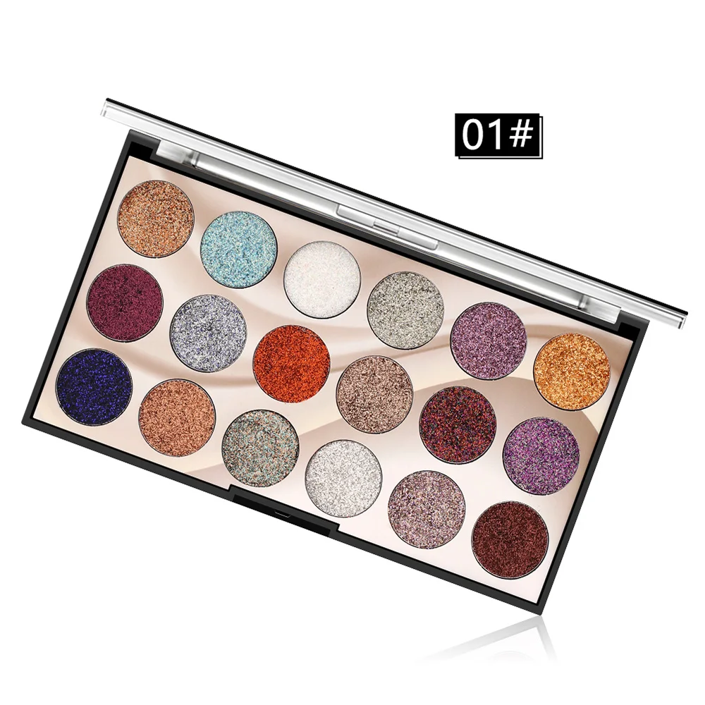 18 цветов блестящие тени Pallete глянцевые блестящие тени для век жемчужные тени для век поднос для губ макияж для глаз Косметика с блестками
