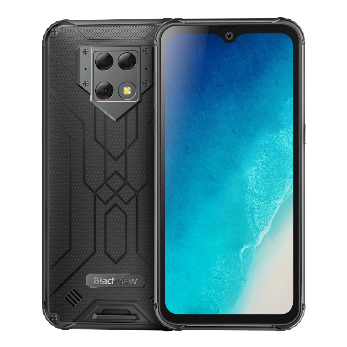 Blackview BV9800 IP68 водонепроницаемый смартфон 6GB+ 128GB 6," incell MT6771 OctaCore 48MP Android 9,0 NFC 6580mAh Беспроводная зарядка - Цвет: Серый