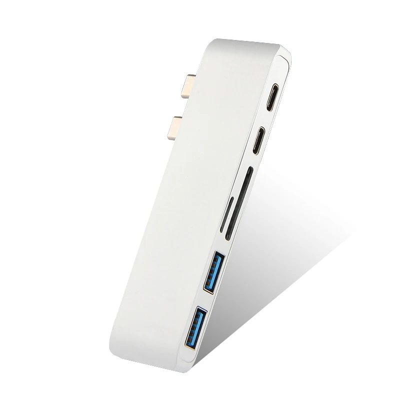 Ajiuyu USB 3,1 USB-C концентратор Мини DP адаптер 4K Thunderbolt 3 USB C с TF SD считыватель SSD слот PD для MacBook Pro/Air док-порт