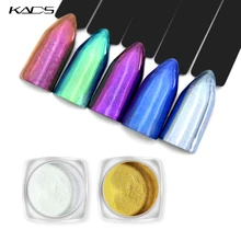 1 г/кор. золотого и серебряного цвета ногтей Блеск порошок Сияющий зеркало порошок пыли Nail Искра Chrome светящийся порошок блестки гвозди украшения