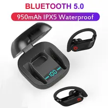 HBQ Pro Спортивные Bluetooth 5,0 наушники TWS беспроводные стерео крючок для сережки наушники бас гарнитуры TWS Handsfree наушники с микрофоном