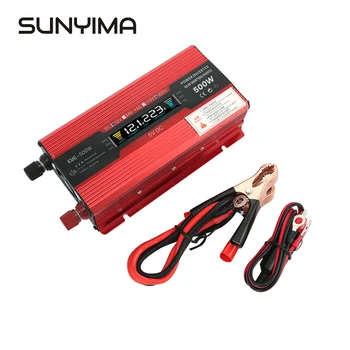 

SUNYIMA Car Inverter DC 12V 24V To AC 220V 500W Modified Sine Wave Inverter Voltage Transformer Converter LED Display For Car