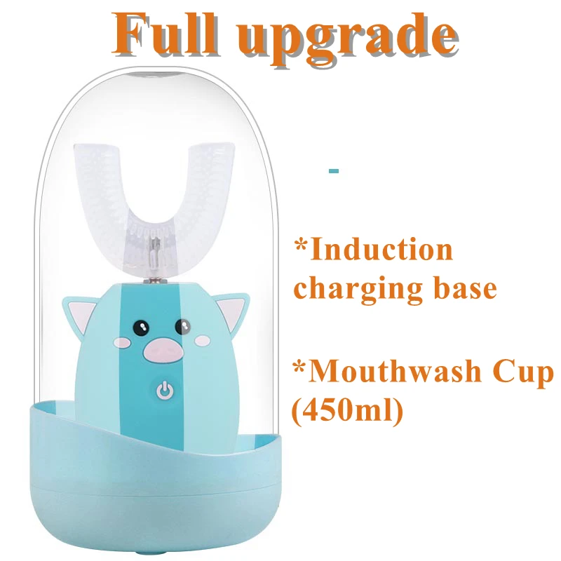 Children 360 Degrees Sonic Intelligent Automatic Electric Toothbrush 3 Modes Rechargeable U Type Toothbrush For kids best gift Children 360 Degrees Sonic Intelligent Automatic Electric Toothbrush 3 Modes Rechargeable U Type Toothbrush For kids best gift