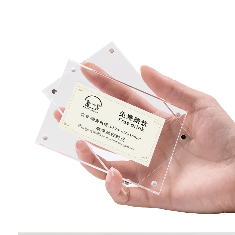 

sviao 3-size adhesive wall mounted card holder trasparent acrylic photo frames