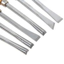 6 шт. Ассорти дерево рабочее долото Резьба зубила инструменты Выдолбите косой скульптуры ручной инструмент набор MF999