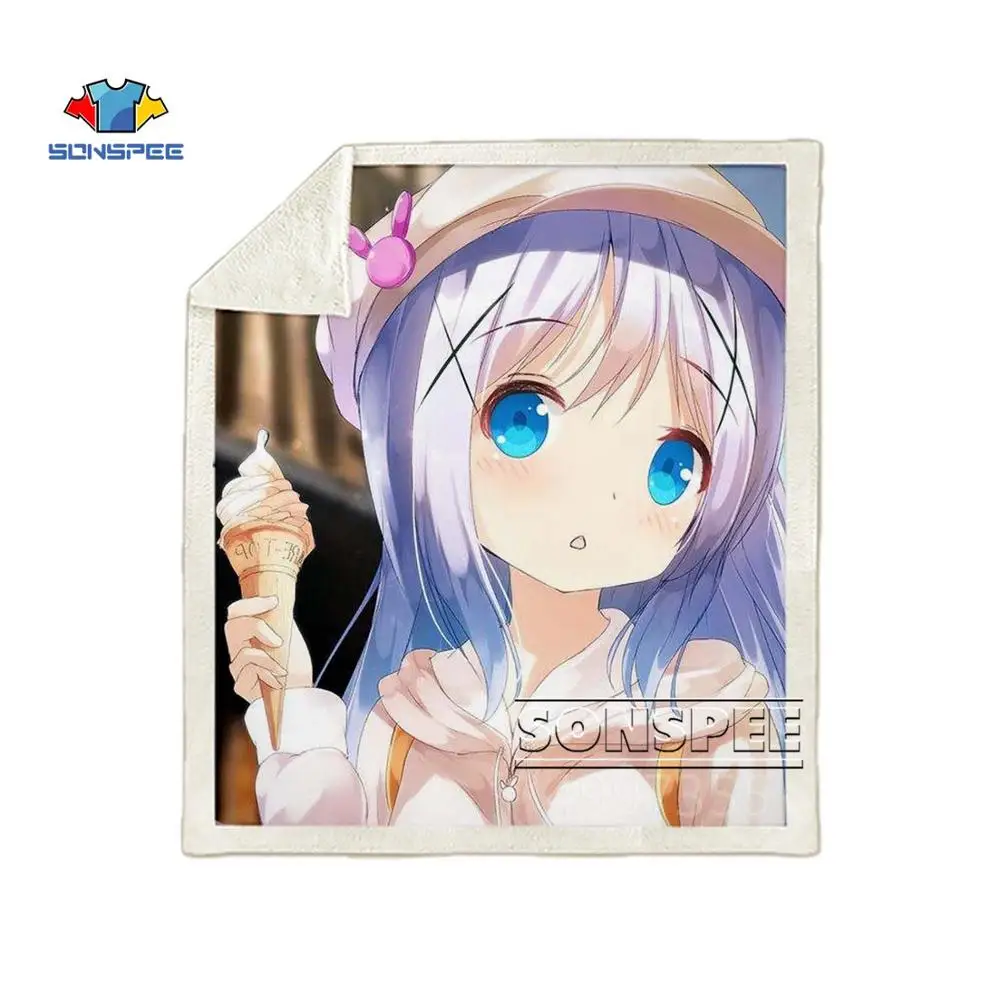 SONSPEE Кролик дом аниме harajuku для детей и взрослых 3d принт одеяло Теплый диван одеяло покрывало путешествия постельные принадлежности магазин при фабрике K133 - Цвет: 12