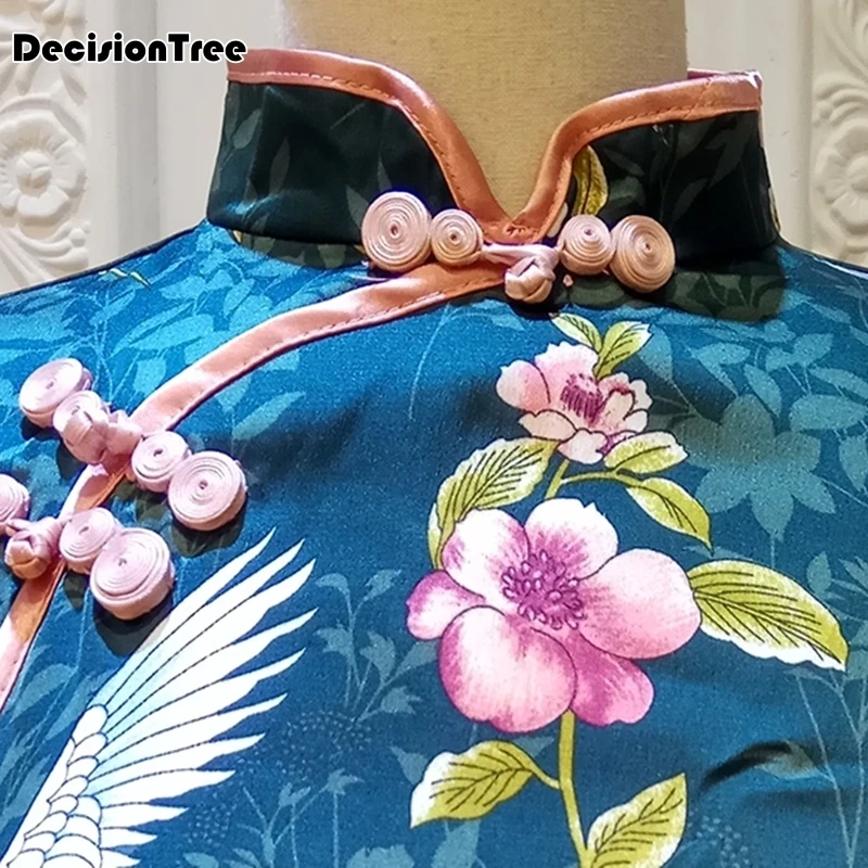 Китайское стильное платье cheongsam qipao Шанхай Тан японское кимоно свободное Ретро винтажное ao dai вьетнамское платье
